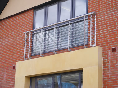Stainless steel window railings